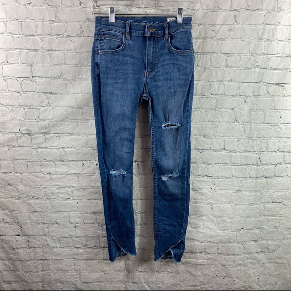 FREE PEOPLE Sunny Ripped Crop Skinny Jeans - Picture 2 of 10
